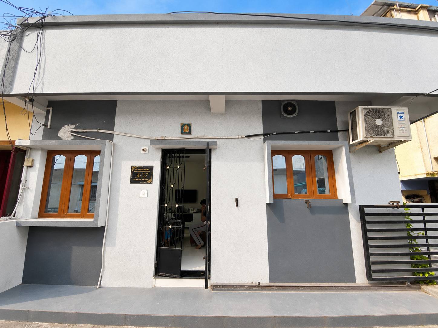 Ashok Vatika residence exterior before renovation, front view